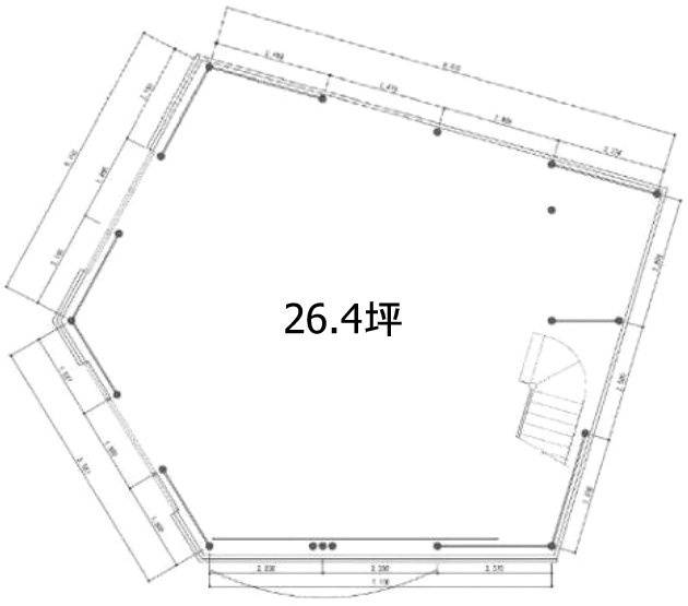 渋谷公園通NNビル1F~3F 間取り図