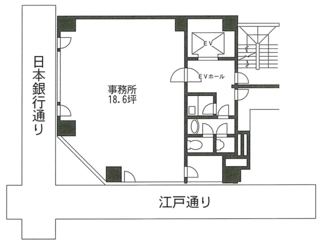 日本橋優和ビル5F 間取り図