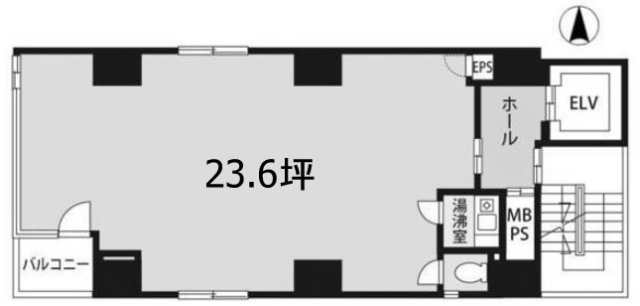 ヒロビルディングⅡ6F 間取り図