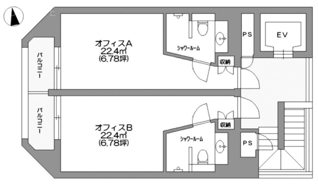 エムズ上野スクエアB 間取り図