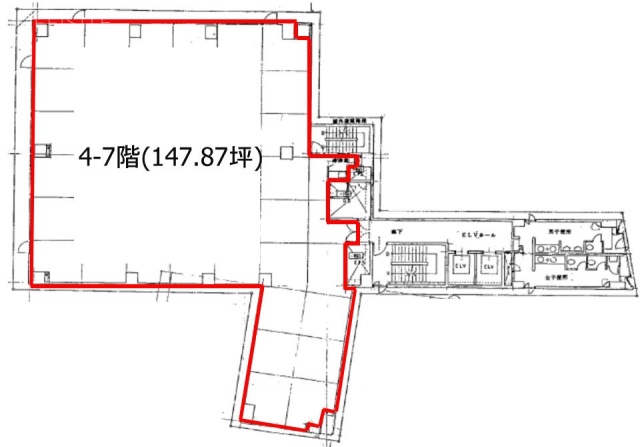 JL日本橋ビル7F 間取り図