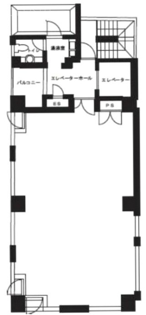 河合ビルB1F～1F 間取り図