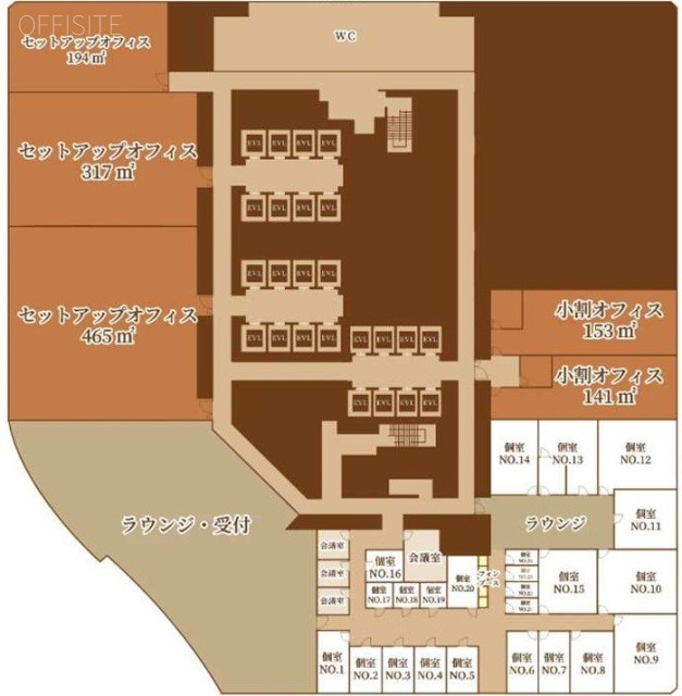 xLink丸の内パークビル26小割2 間取り図