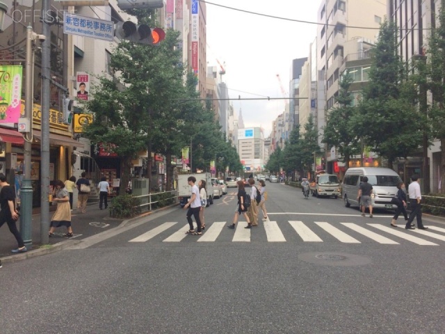 プラザ西新宿 ビル周辺道路