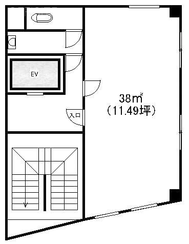 コミヤⅡビル2F 間取り図