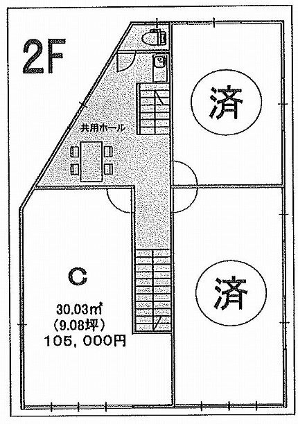 岡ビル2F 間取り図