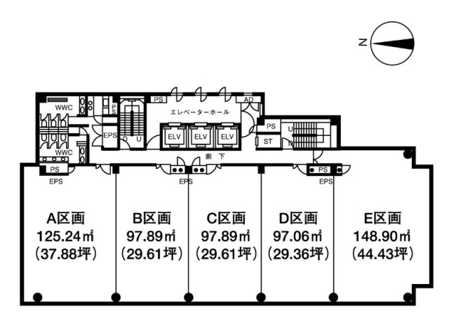 いちご花京院ビル1F 間取り図