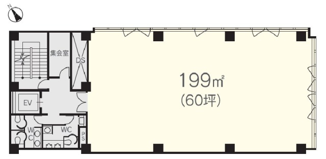 日土地日本橋ビル5F 間取り図