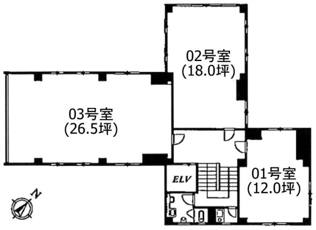 数寄屋ビル601 間取り図