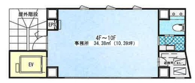 トーハン第8ビル6F 間取り図