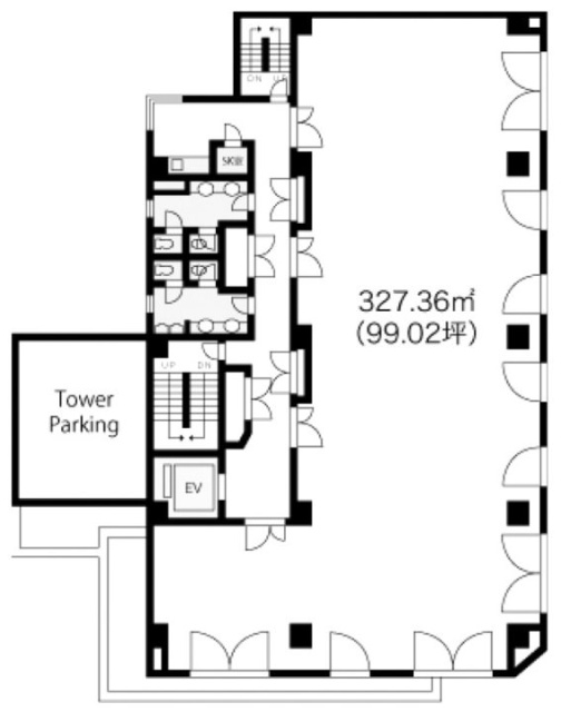 竹の塚ビル5F 間取り図