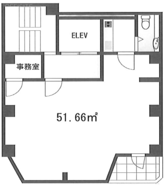 亀井ビル6F 間取り図