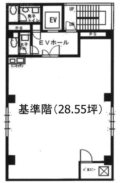 シュミット虎ノ門ビル4F 間取り図