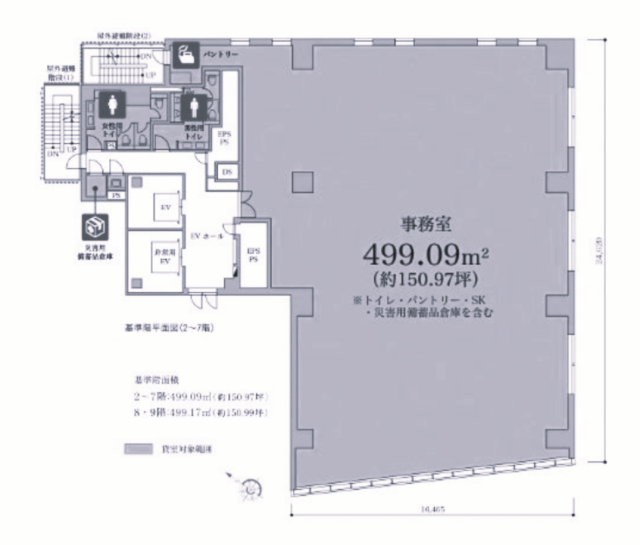BIZCORE飯田橋7F 間取り図