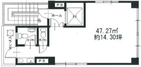 リプロ神田ビル5F 間取り図