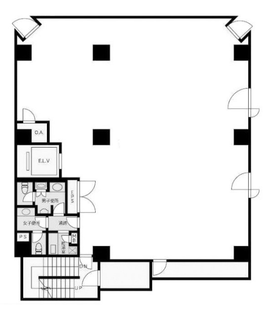 駒込スパンクリートビル4F 間取り図