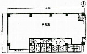 22山京ビル201 間取り図