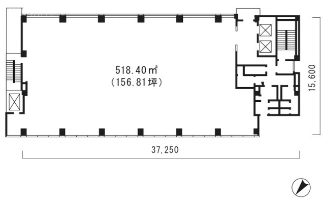 AーPLACE田町イースト1F 間取り図