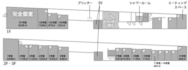 アスパ日本橋オフィス(fabbit日本橋)303 間取り図