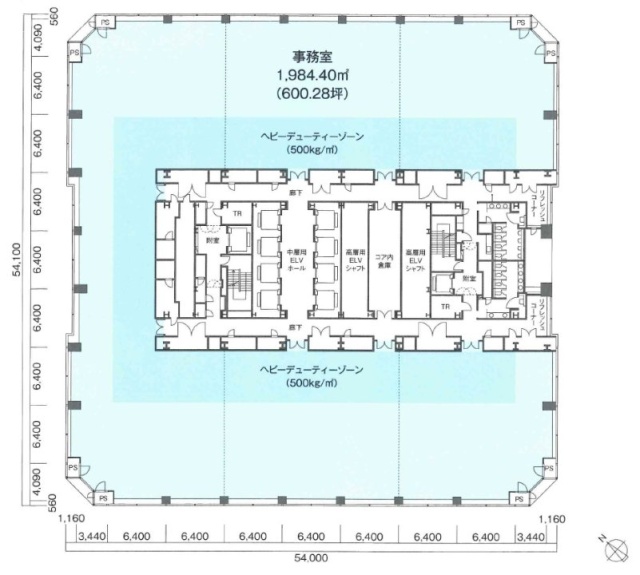 晴海アイランドトリトンスクエアオフィスタワーZ棟8F 間取り図