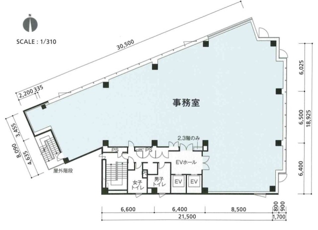 ヒューリック神保町駅前ビル5F 間取り図