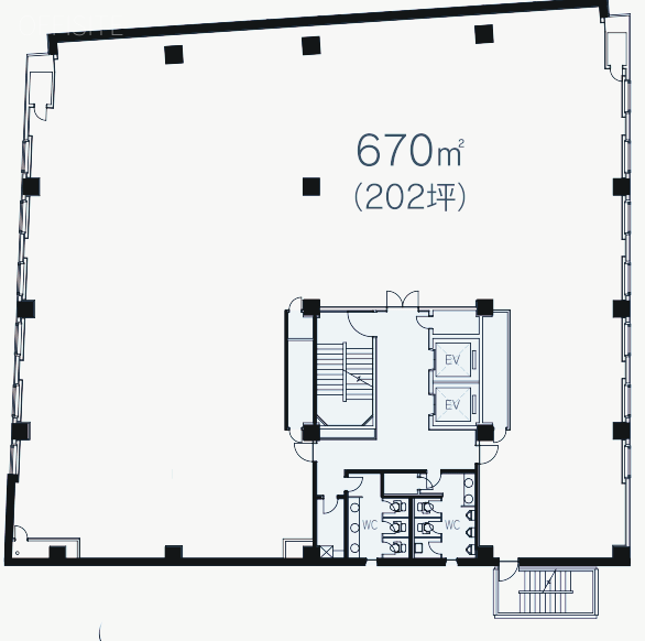 目黒センタービル7F 間取り図