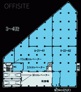 勝島D棟倉庫ビル6F 間取り図