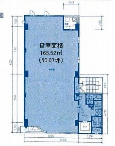 プライム新富町ビル9F 間取り図