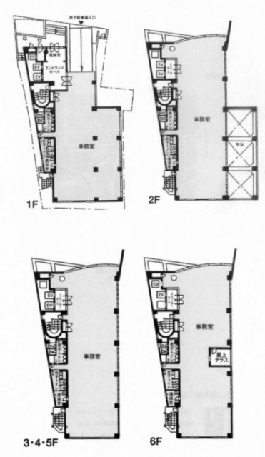 麻布十番日新ビルB1F～6F 間取り図