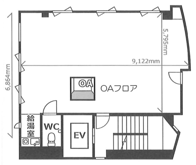 マッシュスクエアビル2F 間取り図