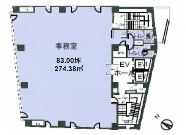 日交神楽坂ビル4F 間取り図