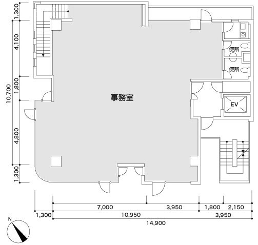 KKYビル1F 間取り図
