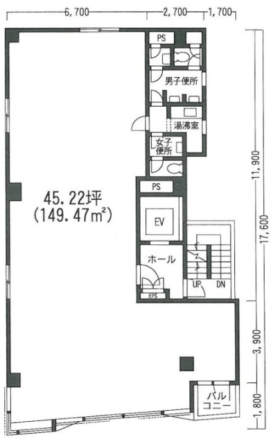 クラウン高橋ビル2F 間取り図