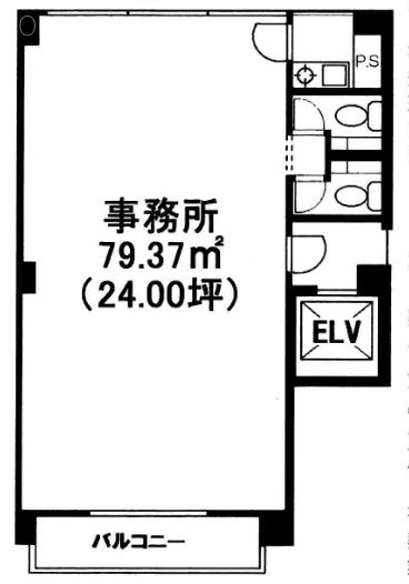 神山町並木ビル6F 間取り図