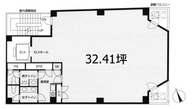 立花ビル台東根岸5F 間取り図