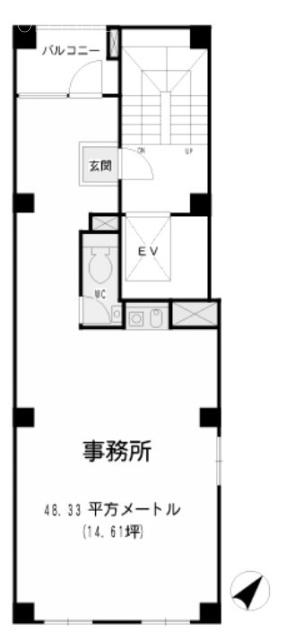 恵比寿フロントビルB1F 間取り図