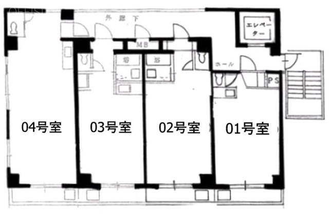 メゾンド平和田ビル404 間取り図