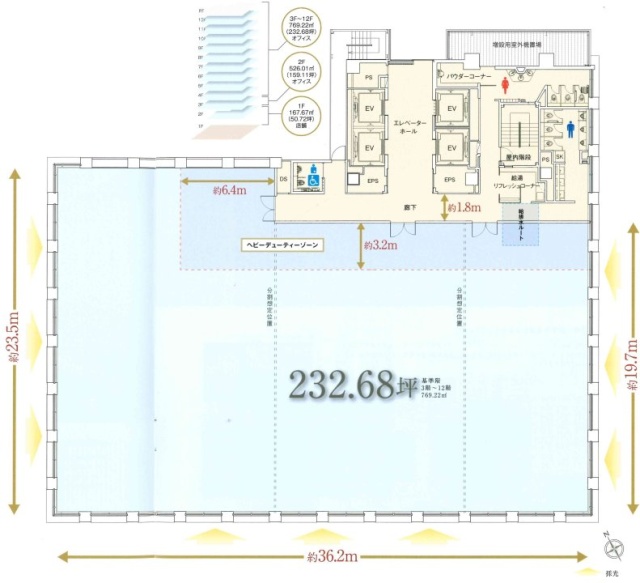 京橋MIDビル6F 間取り図