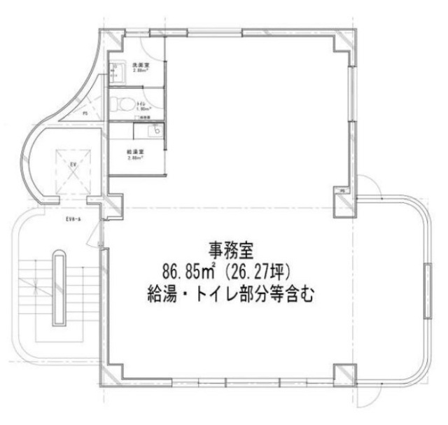 ヤマキビル1F 間取り図