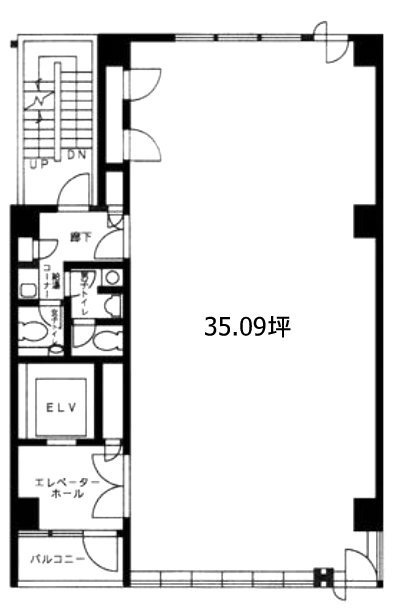 黒門平成ビル7F 間取り図
