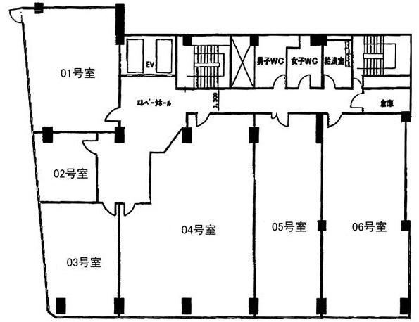 新宿ロイヤルビル1F~2F 間取り図