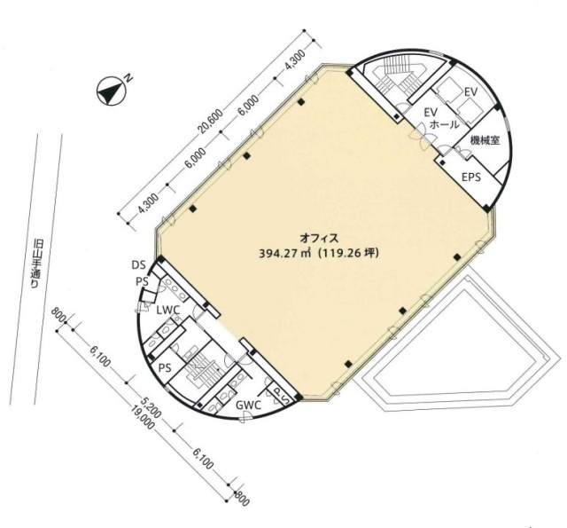 MFPR渋谷南平台ビル6F 間取り図