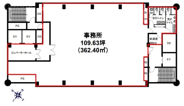 サンタワーズセンタービル7F 間取り図