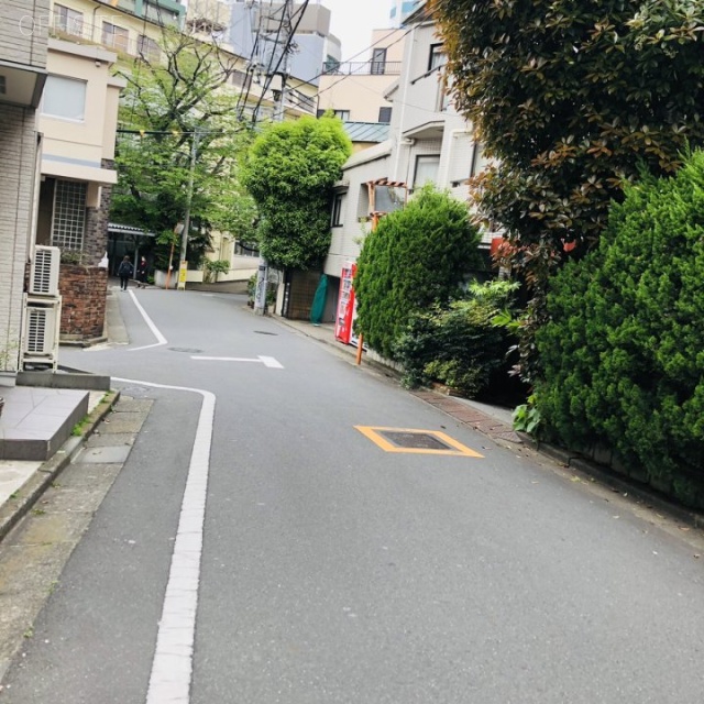 マイスタークエーレ西新宿 ビル前面道路