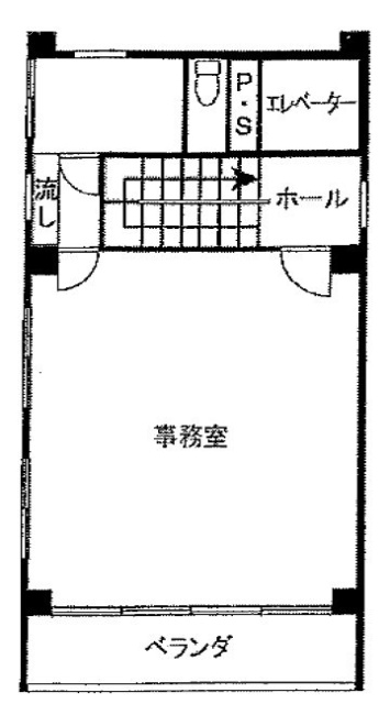 鶴間ビル1F 間取り図