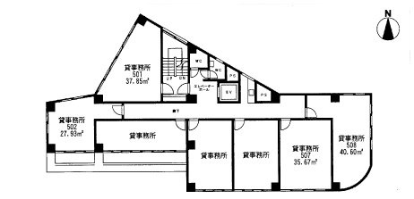大塚中央ビル207 間取り図