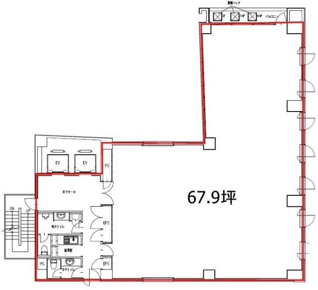 澤田麹町ビル5F 間取り図