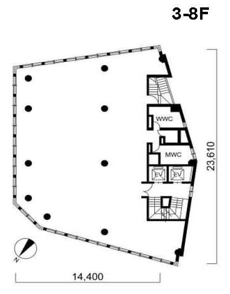 渋谷オミビル1F 間取り図