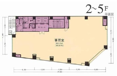 竹橋3-3ビル6F 間取り図