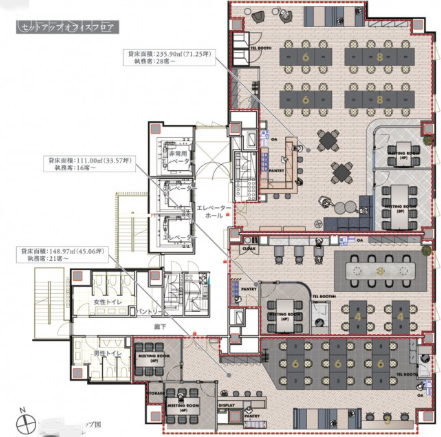 H1O浜松町ビルC 間取り図